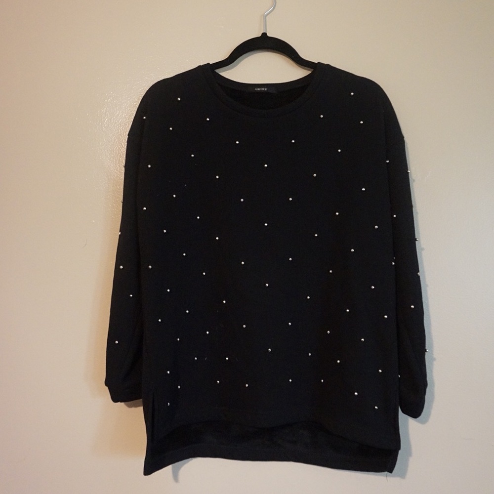 Studded black sweater